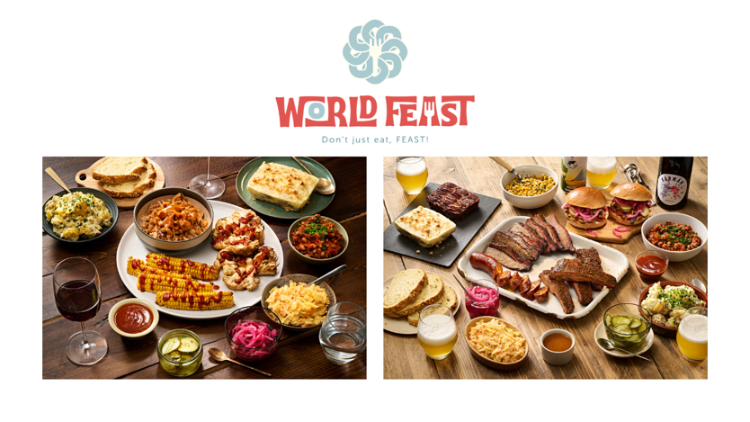WorldFeast at-home dining experience restaurant quality food at home immersive food experiences global food delivery UK finish-at-home meal kits Texan BBQ delivery UK South Indian feast delivery Asian meal kits UK